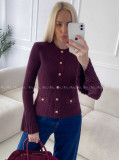 Svetrík so zvonovými rukávmi burgundy A 156