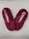 Kožušinové huňaté papučky burgundy Kožušinové huňaté papučky burgundy