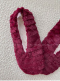 Kožušinové huňaté papučky burgundy Kožušinové huňaté papučky burgundy