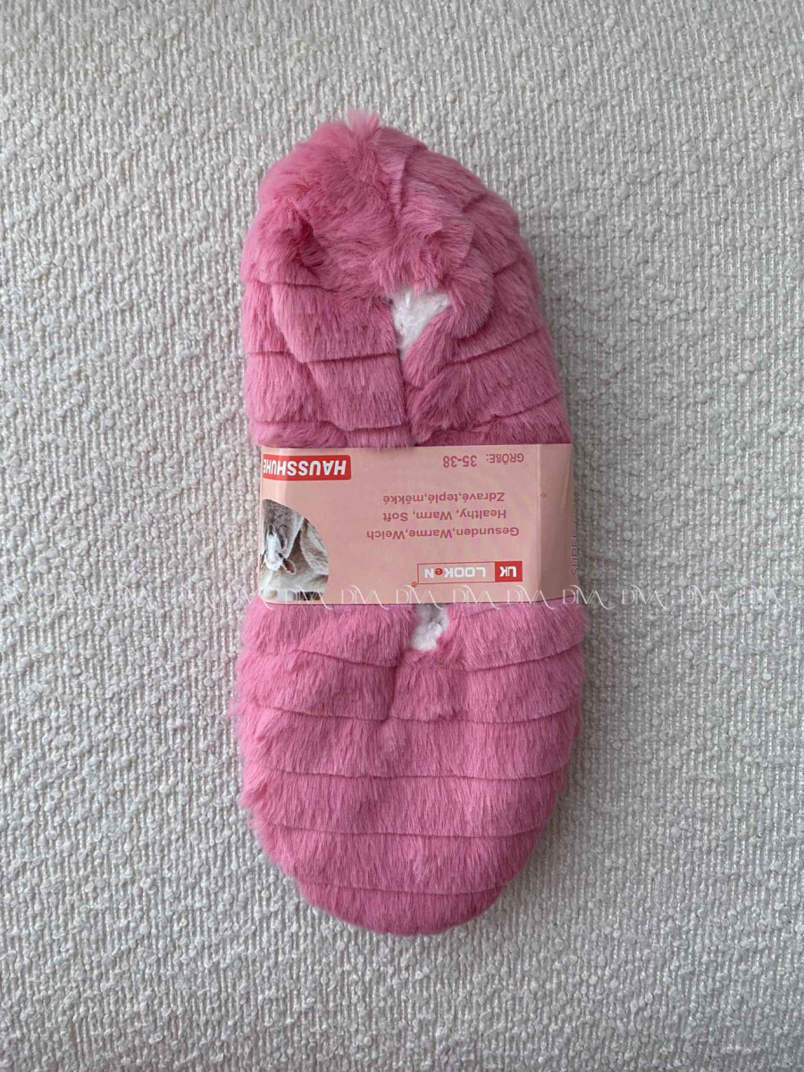 Kožušinové huňaté papučky ružové Kožušinové huňaté papučky ružové