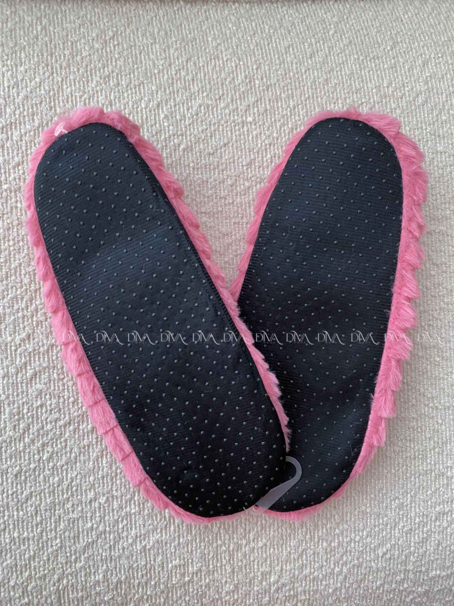 Kožušinové huňaté papučky ružové Kožušinové huňaté papučky ružové
