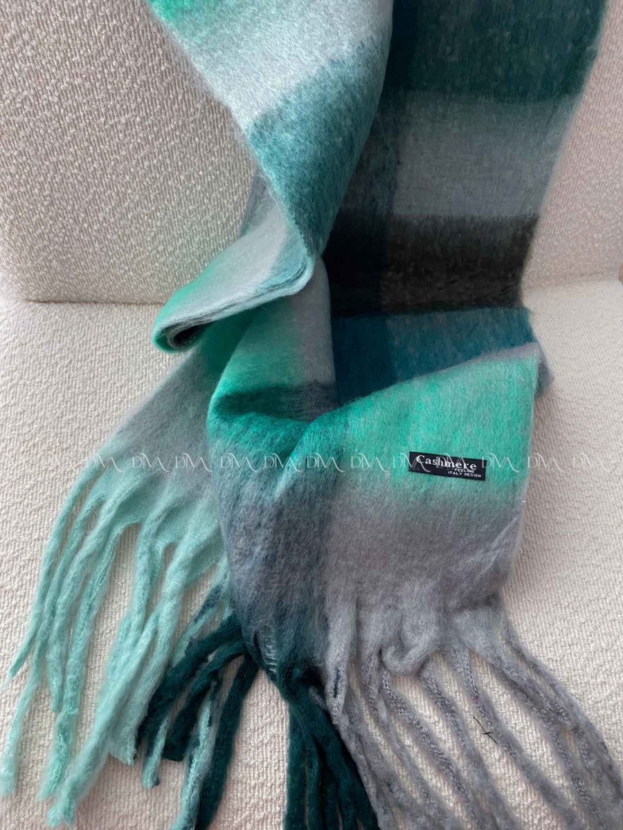 Maxi kockovaný kašmírový šál P 105