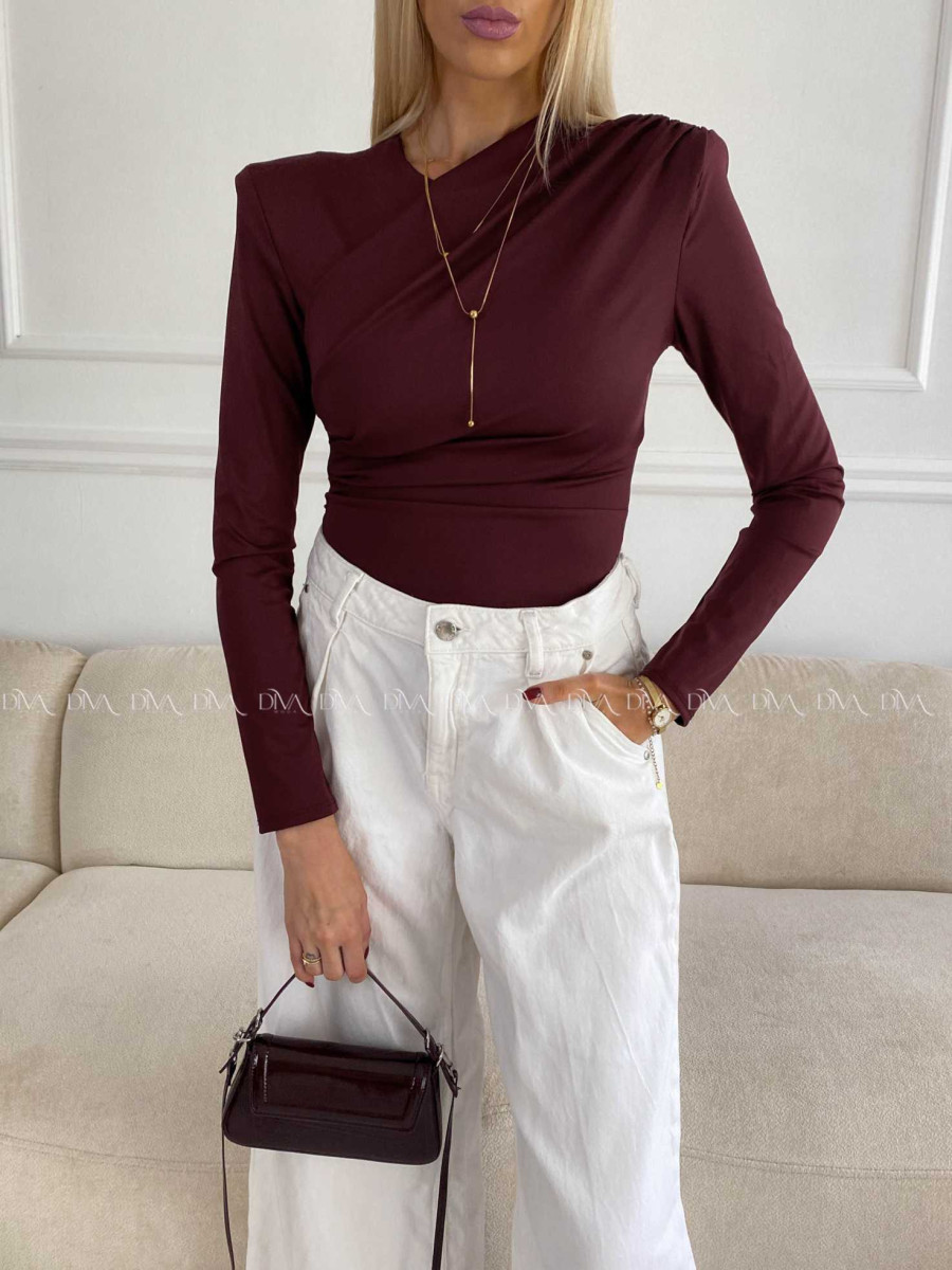 Krížené body s riasením burgundy A 75 Krížené body s riasením burgundy A 75