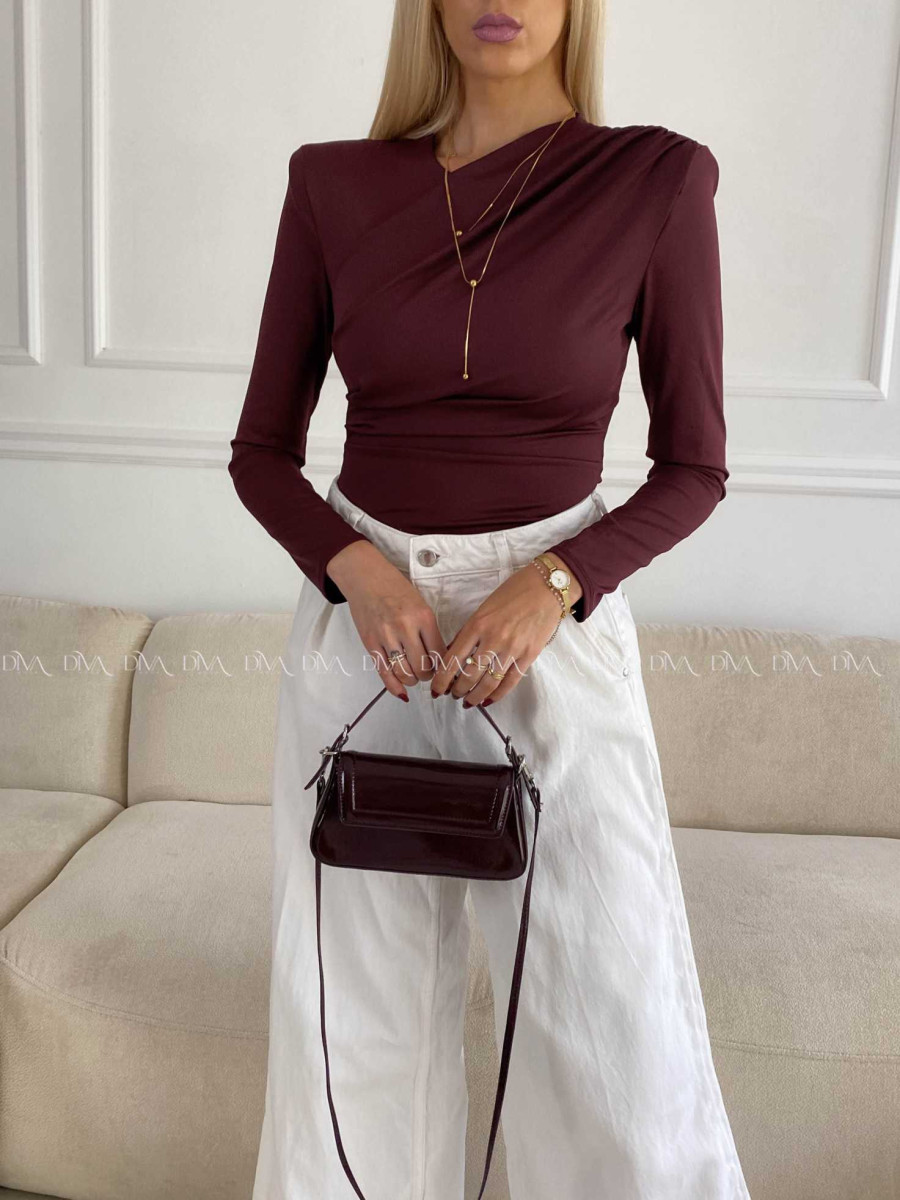 Krížené body s riasením burgundy A 75 Krížené body s riasením burgundy A 75