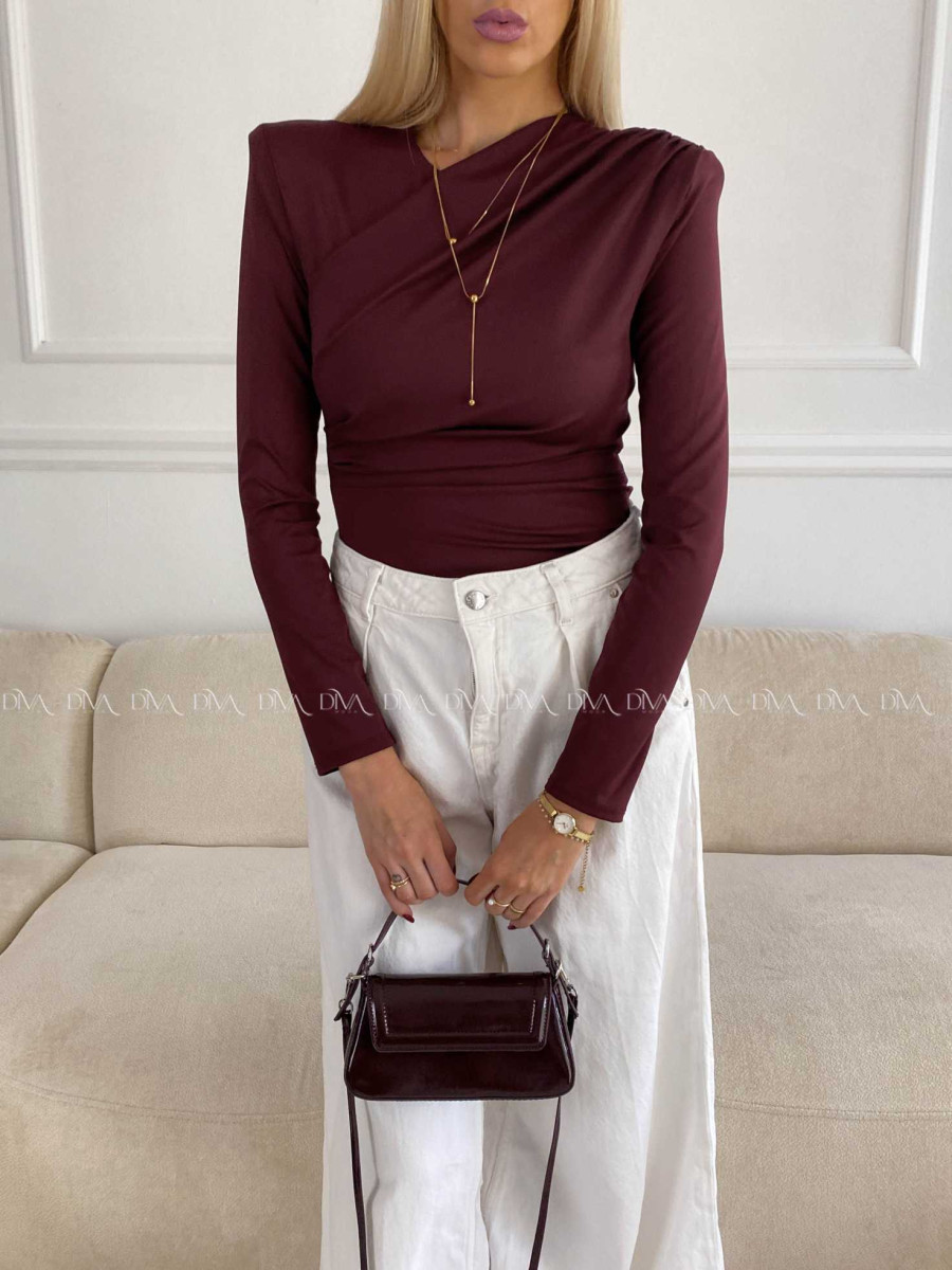Krížené body s riasením burgundy A 75 Krížené body s riasením burgundy A 75