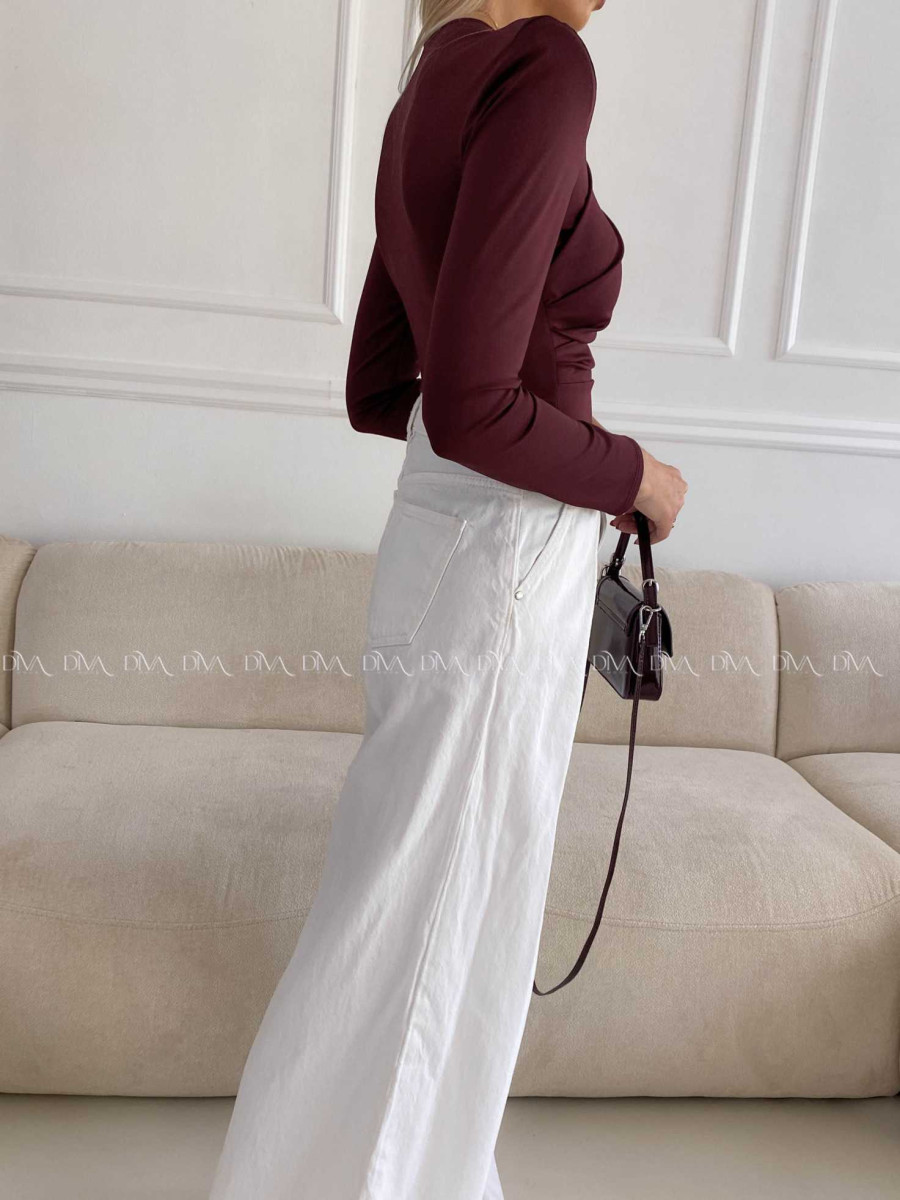 Krížené body s riasením burgundy A 75 Krížené body s riasením burgundy A 75