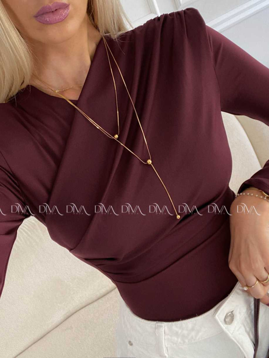 Krížené body s riasením burgundy A 75 Krížené body s riasením burgundy A 75