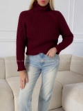 Crop rolák burgundy A 176