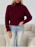 Crop rolák burgundy A 176