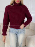 Crop rolák burgundy A 176