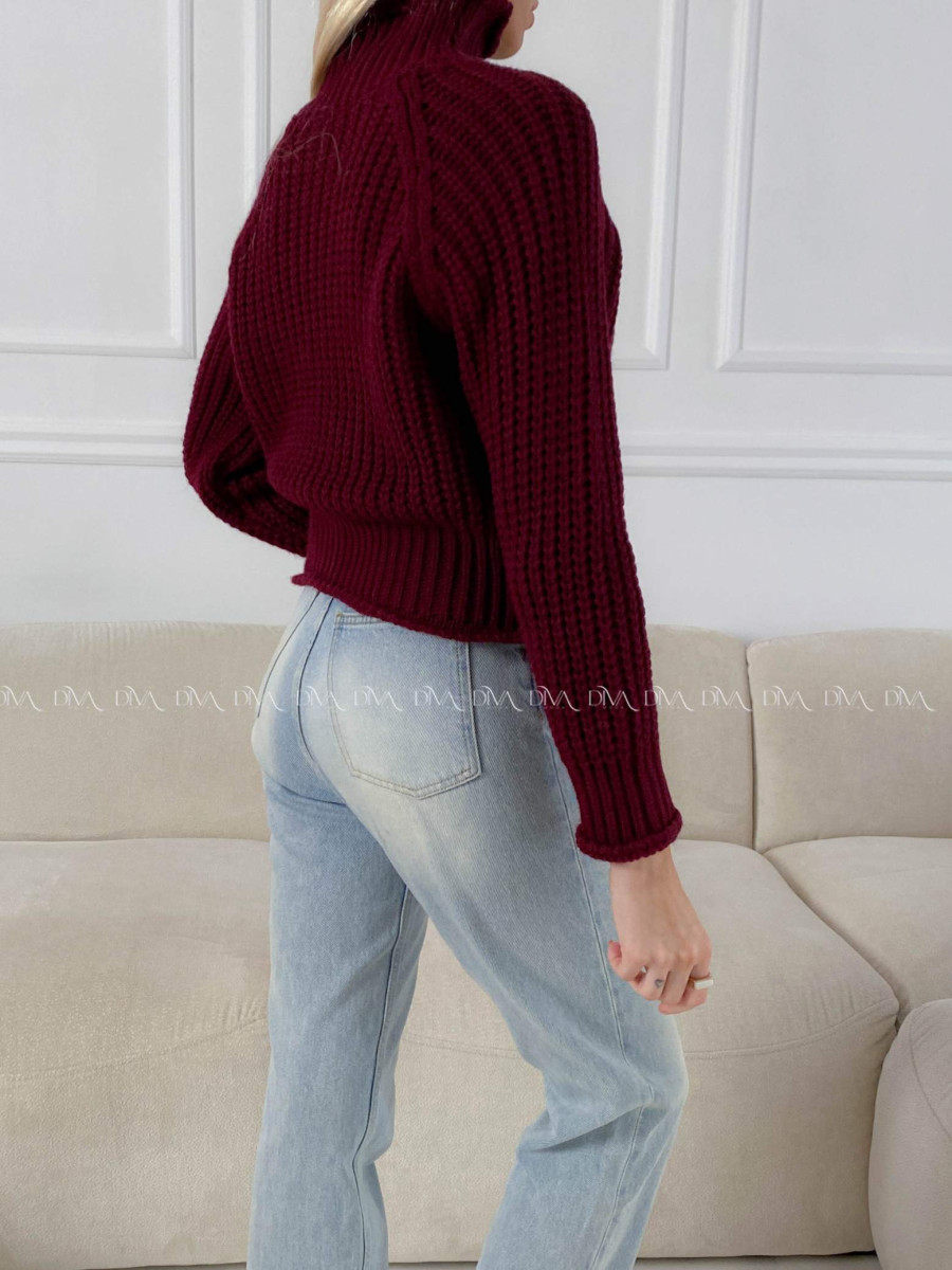 Crop rolák burgundy A 176