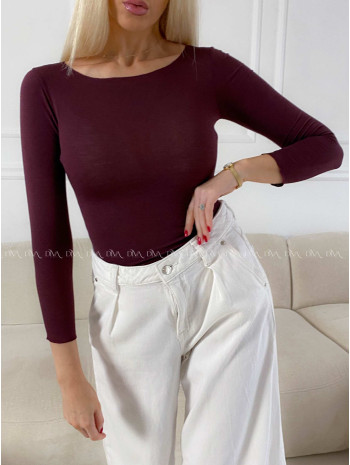 Tenký top s kašmírom burgundy A 197 Tenký top s kašmírom burgundy A 197