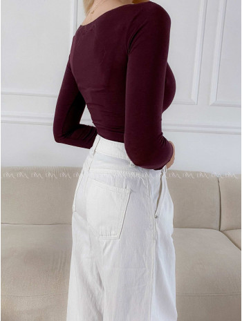 Tenký top s kašmírom burgundy A 197