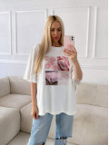 Oversize tričko pink passion B 16