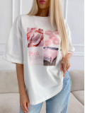 Oversize tričko pink passion B 16