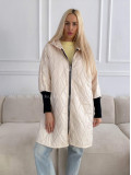 Prechodná oversize bunda s kapucňou maslová A 204 Prechodná oversize bunda s kapucňou maslová A 204