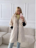 Prechodná oversize bunda s kapucňou maslová A 204 Prechodná oversize bunda s kapucňou maslová A 204
