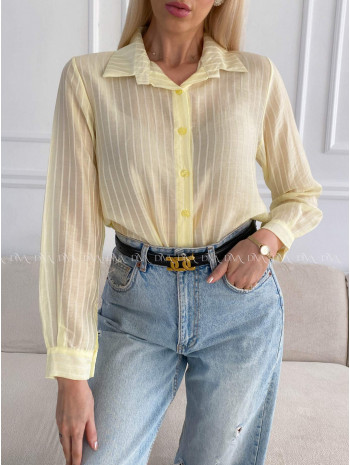 Ľahká pruhovaná blúzka žltá A 208