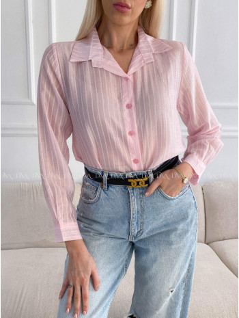Ľahká pruhovaná blúzka ružová A 208