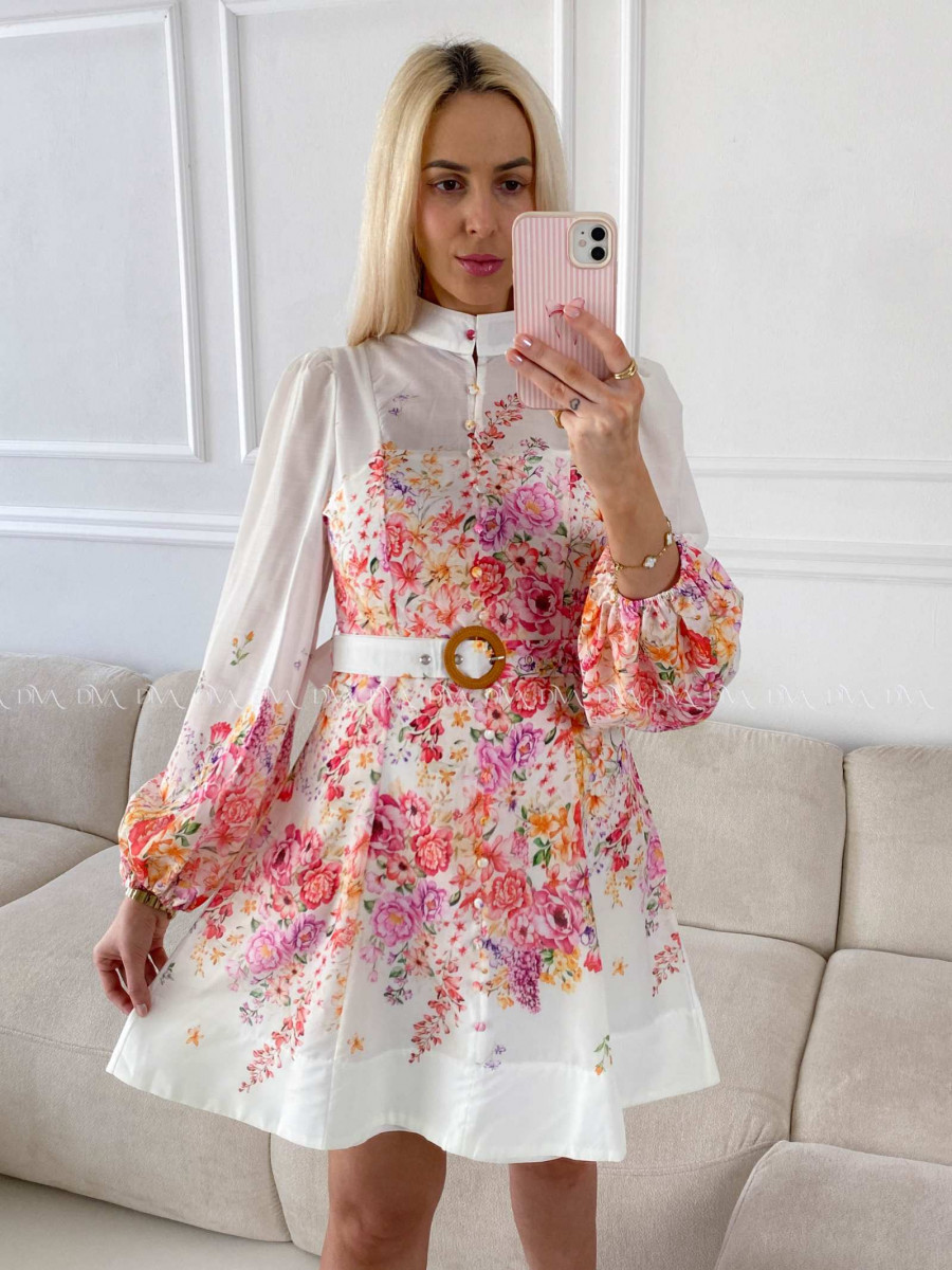 Krátké elegantní květované šaty Eli A 230