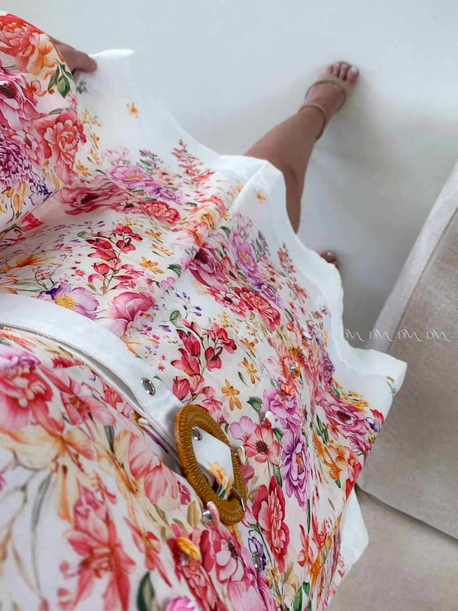 Krátké elegantní květované šaty Eli A 230