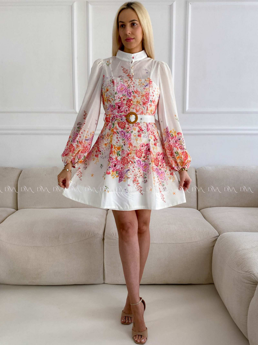 Krátké elegantní květované šaty Eli A 230