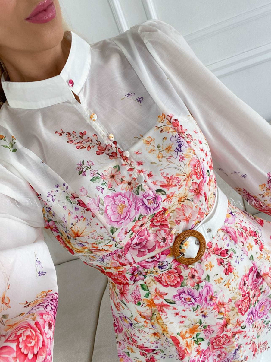 Krátké elegantní květované šaty Eli A 230