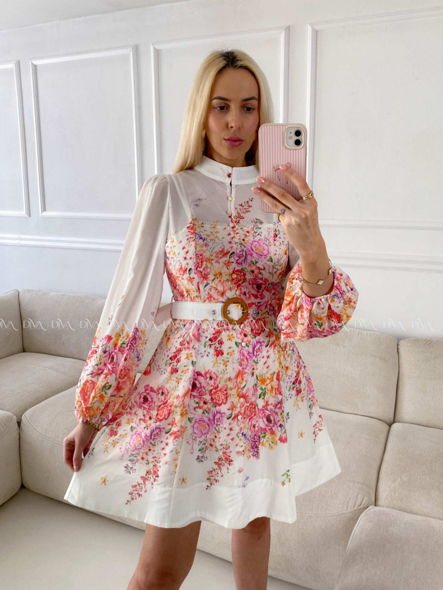 Krátké elegantní květované šaty Eli A 230