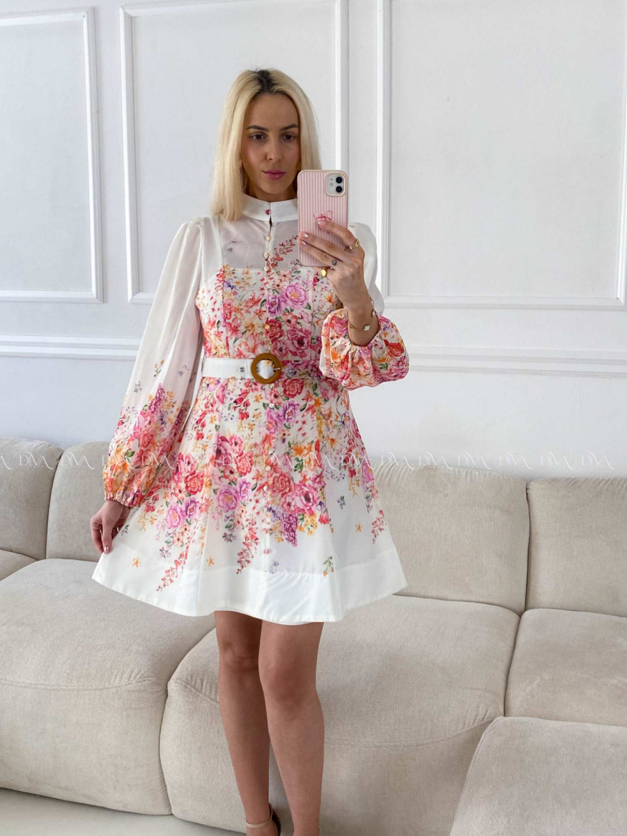 Krátké elegantní květované šaty Eli A 230