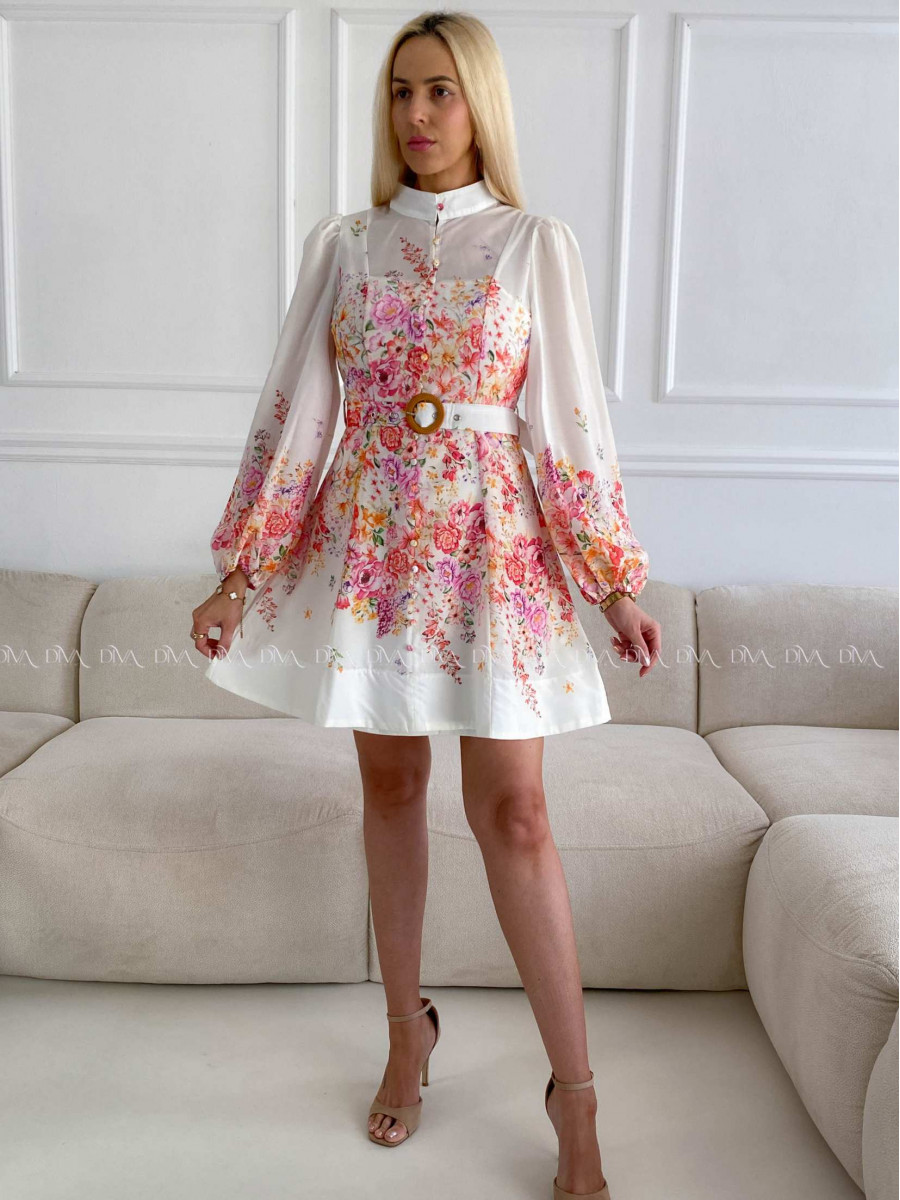 Krátké elegantní květované šaty Eli A 230