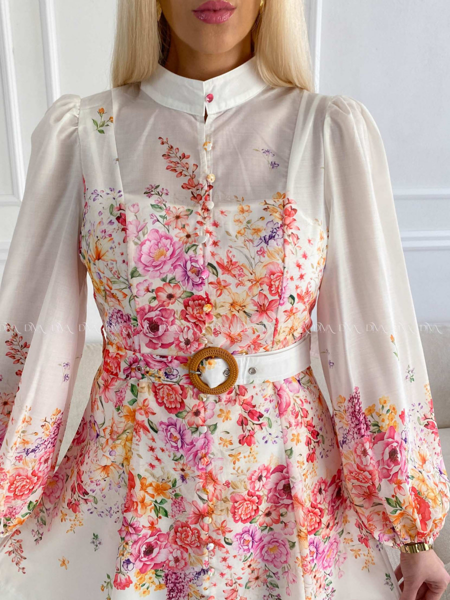 Krátké elegantní květované šaty Eli A 230