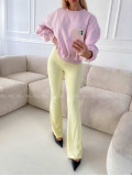 Zvonové push up legíny butter yellow A 86