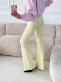 Zvonové push up legíny butter yellow A 86