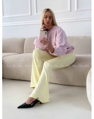 Zvonové push up legíny butter yellow A 86