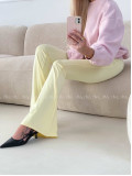 Zvonové push up legíny butter yellow A 86