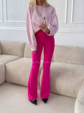 Zvonové push up legíny fuchsia A 86