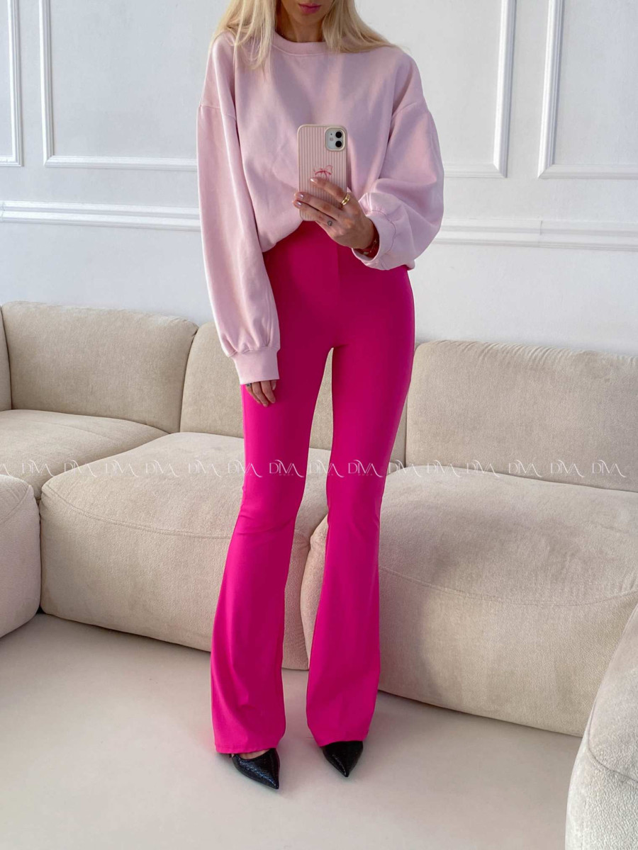 Zvonové push up legíny fuchsia A 86