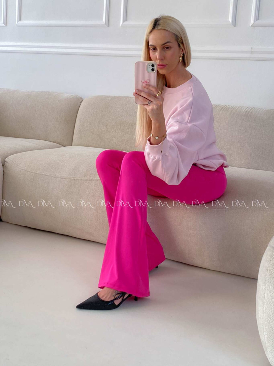 Zvonové push up legíny fuchsia A 86