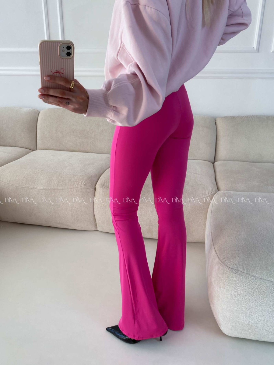 Zvonové push up legíny fuchsia A 86