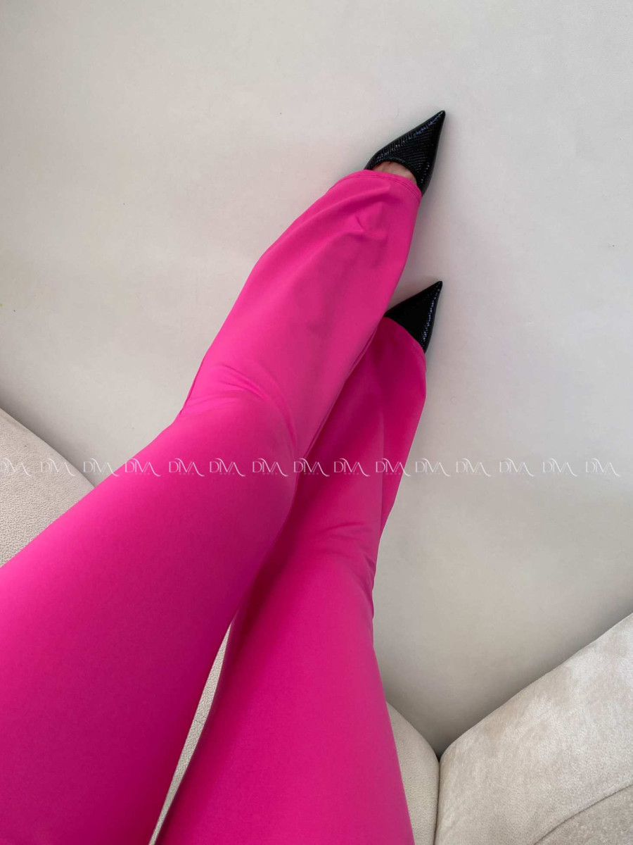 Zvonové push up legíny fuchsia A 86