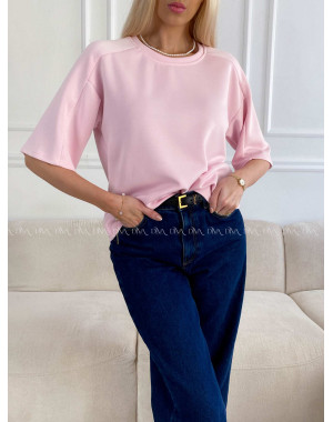 Hladké basic tričko Tally baby pink A 235 Hladké basic tričko Tally baby pink A 235