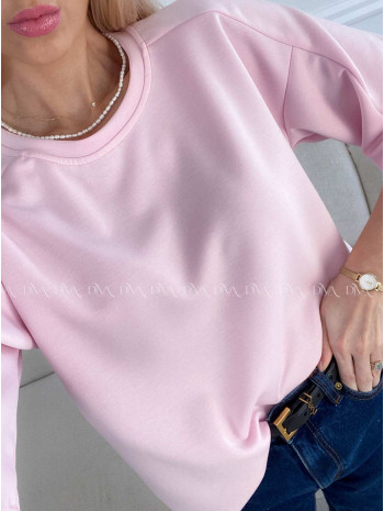 Hladké basic tričko Tally baby pink A 235