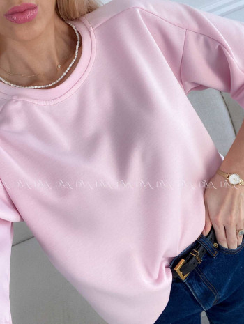 Hladké basic tričko Tally baby pink A 235