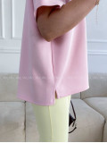 Hladké basic tričko Leon baby pink A 236