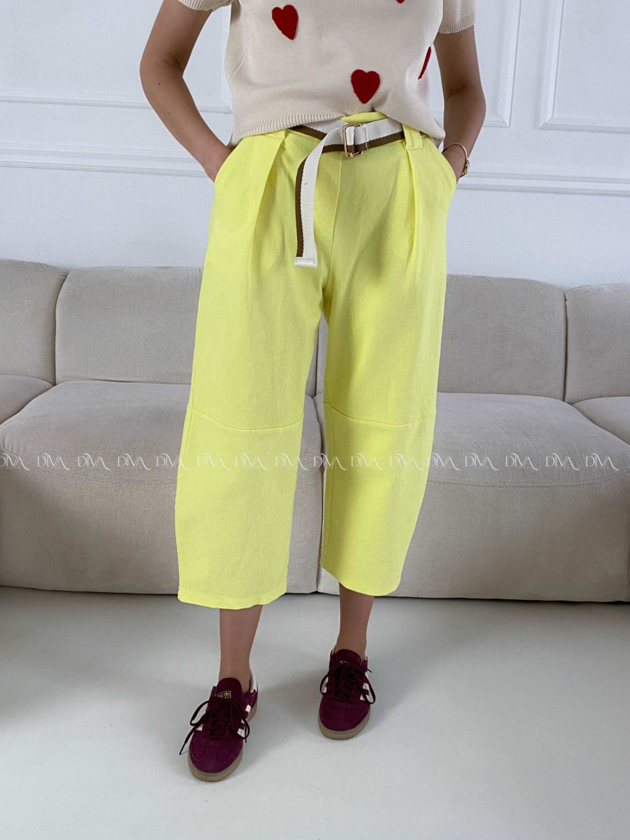 Bavlnené balónové rifle žlté AB 18