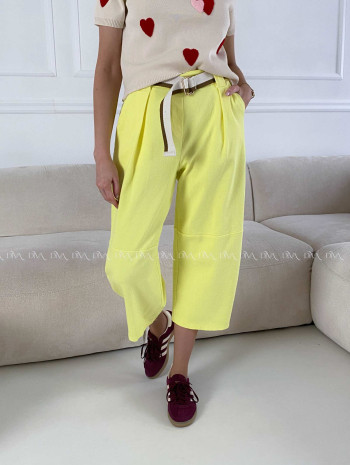 Bavlnené balónové rifle žlté AB 18