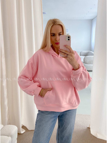 Oversize bavlnená mikina fruit pink AB 24 Oversize bavlnená mikina fruit pink AB 24