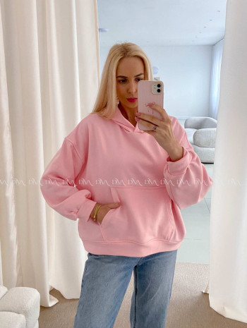 Oversize bavlnená mikina fruit pink AB 24 Oversize bavlnená mikina fruit pink AB 24