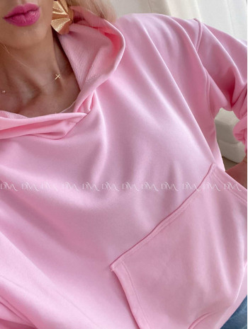 Oversize bavlnená mikina fruit pink AB 24