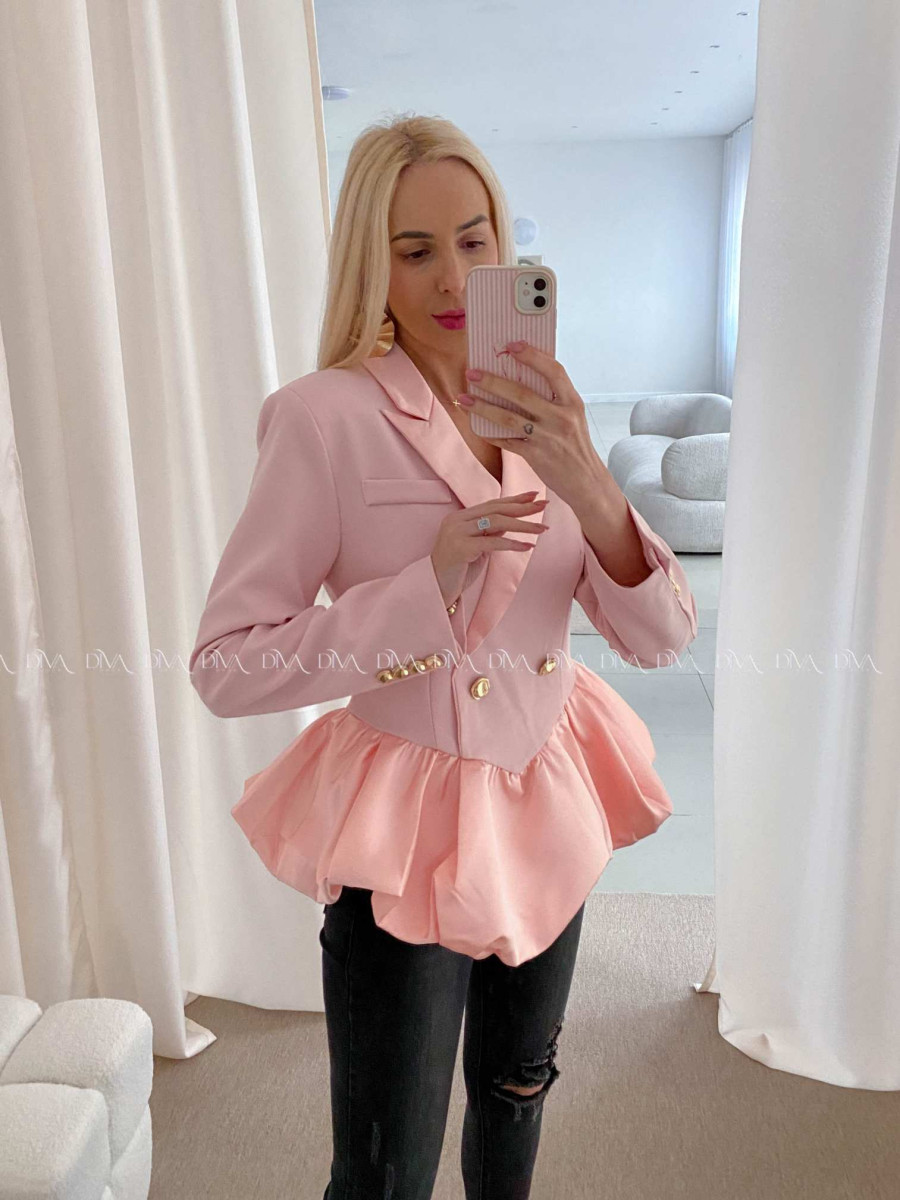 Sakový peplum top baby růžový AB 31